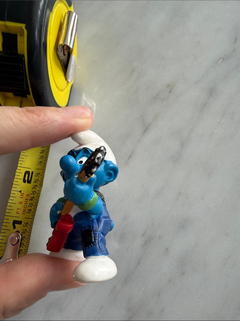 Blue Guitar-Smurf Kids Figure - Blue and Red - Picture 4 of 4